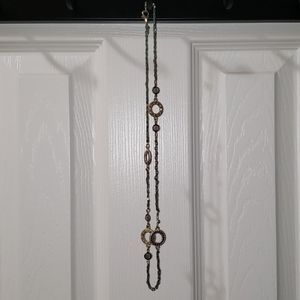 Loft Blue and Gold Mixed-Media Necklace